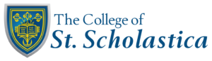 El logotipo del Colegio de Santa Escolástica